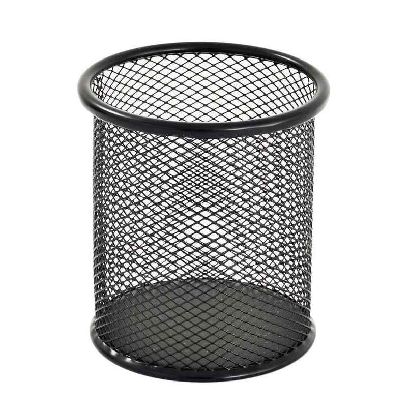 Chrome Round Pen Stand Mesh-Small Chrome Round Pen Stand Mesh-Small