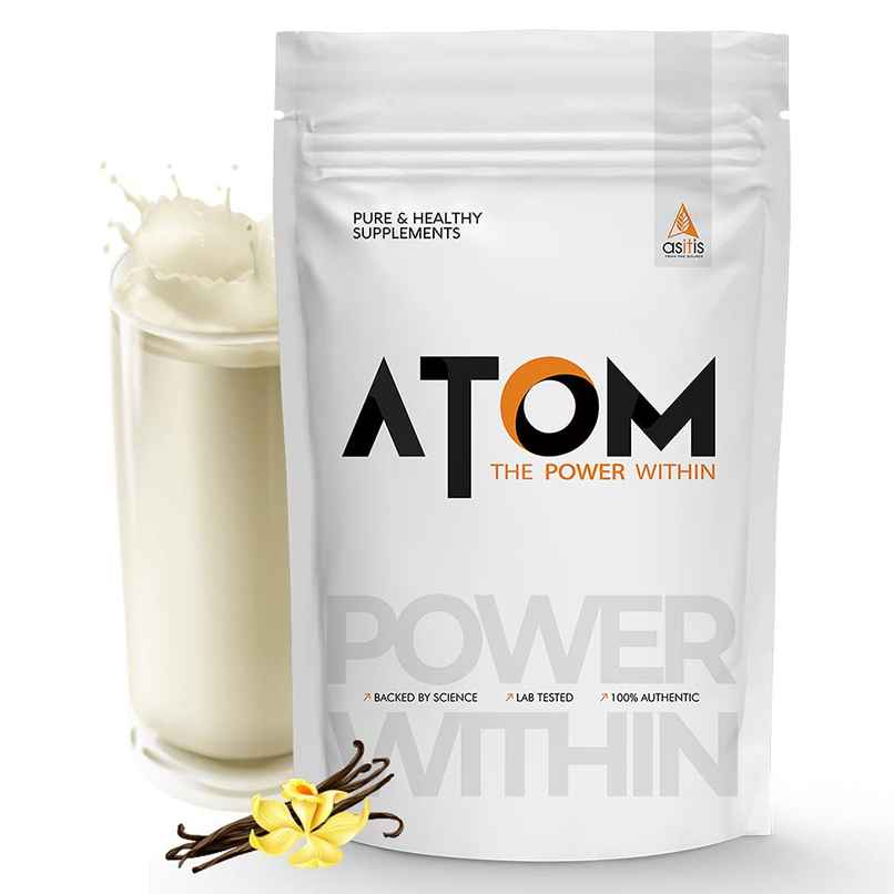 AS-IT-IS ATOM Whey Protein with Digestive Enzymes | French Vanilla | 27g protein
