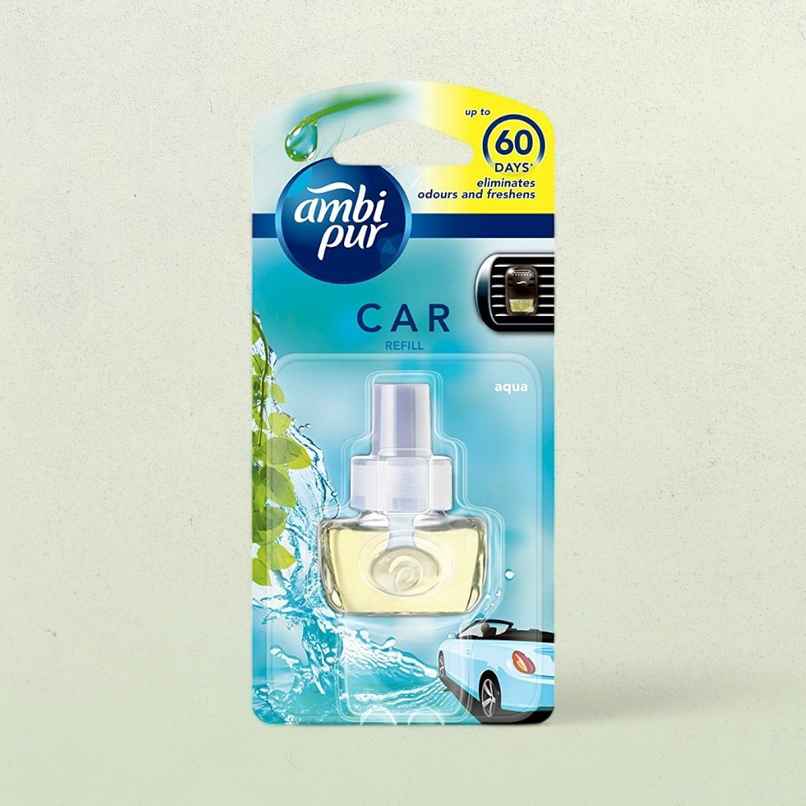 Ambipur Car Air Freshener Refill | Aqua | Watery Citrus Freshness