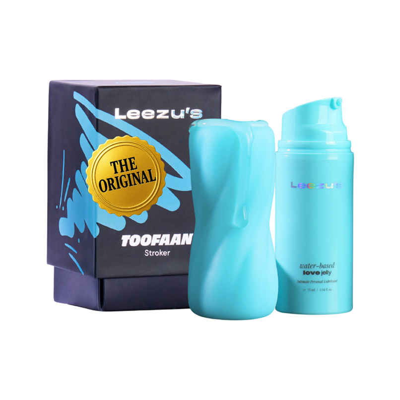 Leezu's Toofan Personal Massager Stroker with Water-Based Lube for Men