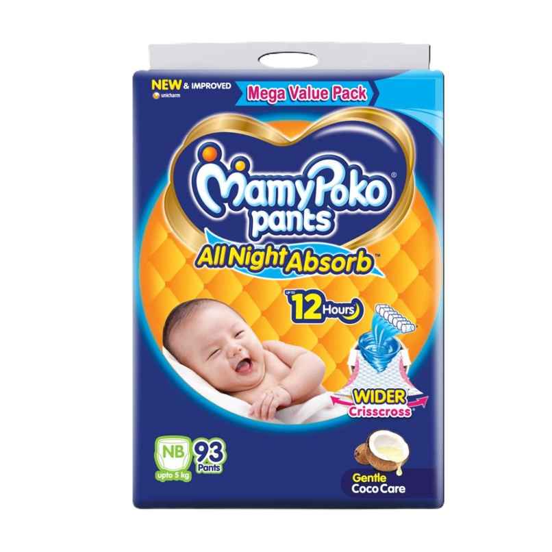 Mamypoko Pants All Night Absorb Pant-Style Baby Diapers | XS (Up to 5 kg)