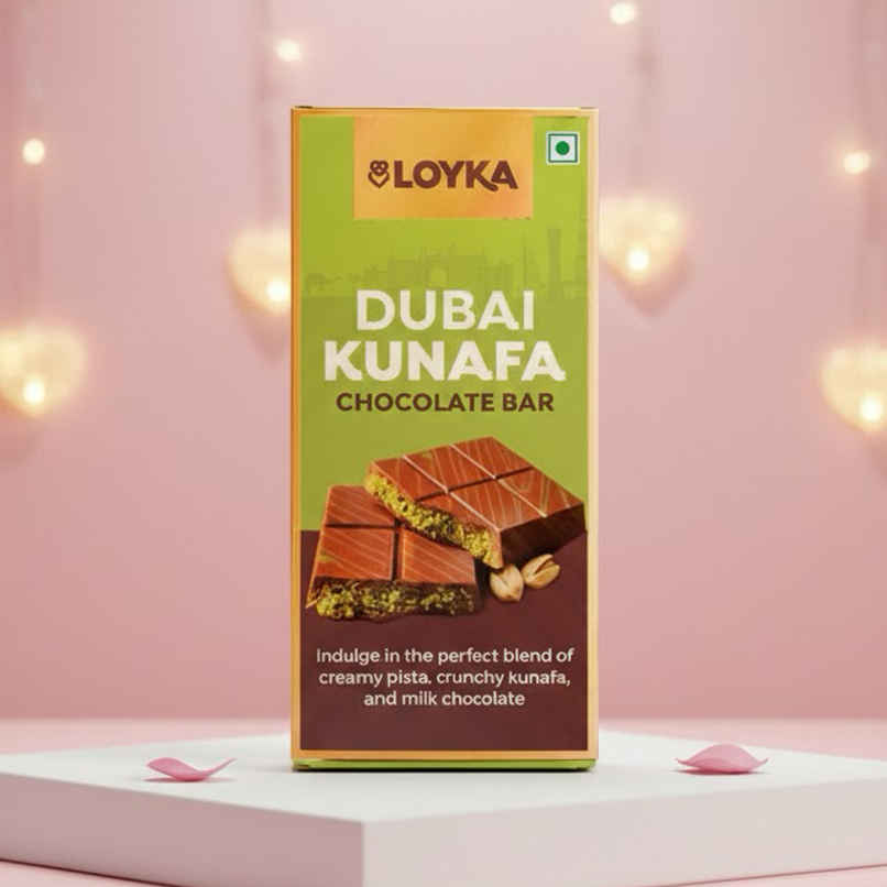 Loyka Dubai Kunafa Chocolate Bar