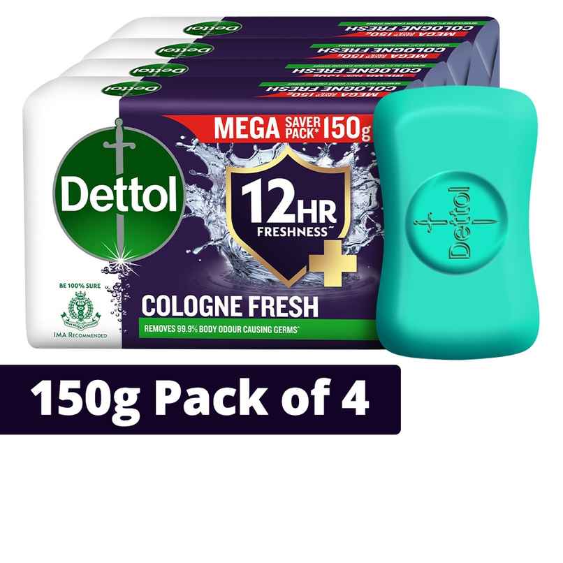 Dettol Cologne Fresh Bathing Soap Bar with 12hr Freshness Dettol Cologne Fresh Bathing Soap Bar with 12hr Freshness