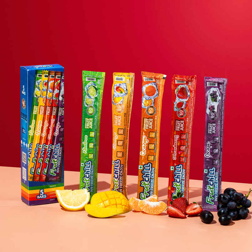 Fruitchill Ice Pops/Frozen Juice Bars Multipack- Mango, Strawberry, Orange, Nimboo, Grape Fruitchill Ice Pops/Frozen Juice Bars Multipack- Mango, Strawberry, Orange, Nimboo, Grape
