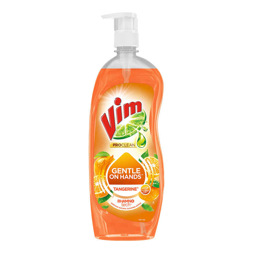 Vim Proclean 100% Plant-Based Actives Tangerine Freshness Dishwash Liquid Vim Proclean 100% Plant-Based Actives Tangerine Freshness Dishwash Liquid