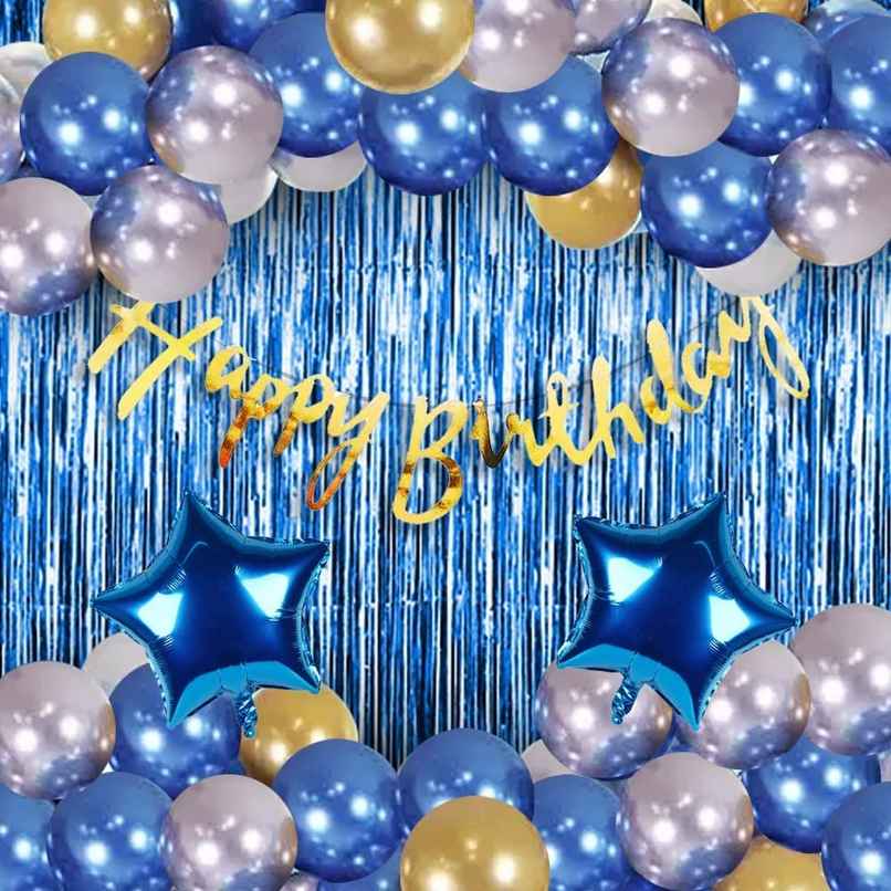 Birthday Decoration Kit | Balloons For Birthday Decorations | Pack Of 41 | Blue | Party Propz