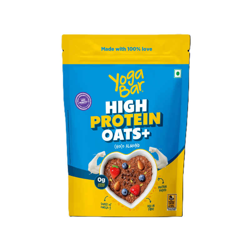 Yogabar 23 g High Protein Oats | Choco Almond | No Added Sugar 