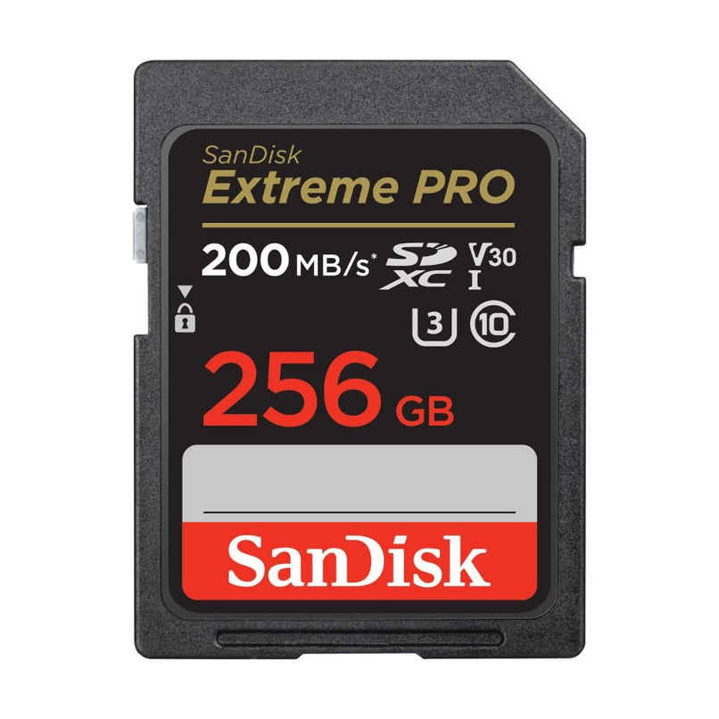 Sandisk Extreme Pro Sd Uhs I 256Gb Card For 4K Video,200Mb/S Read & 140Mb/S Write