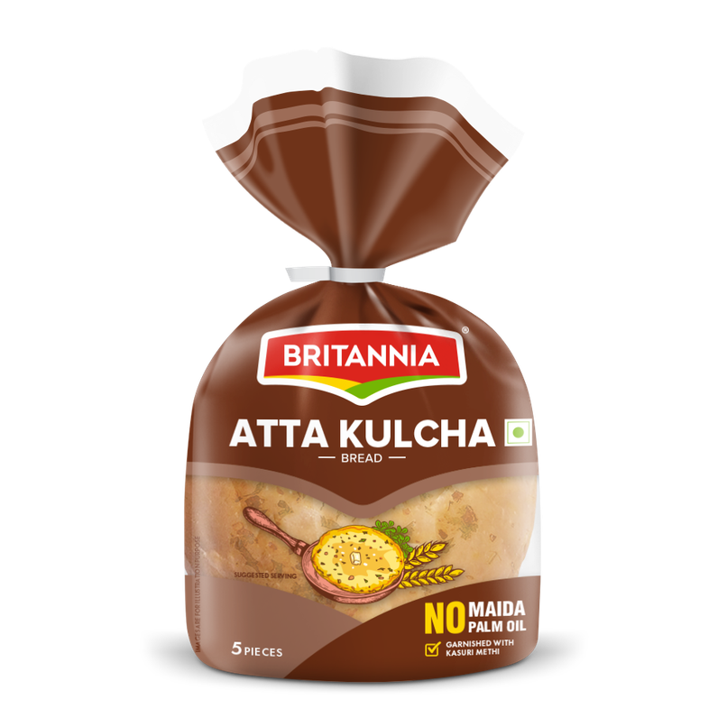 Britannia Atta Kulcha Bread (5 pcs)