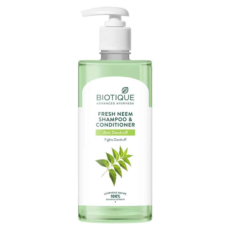 Biotique Fresh Neem Anti-Dandruff Shampoo And Conditioner