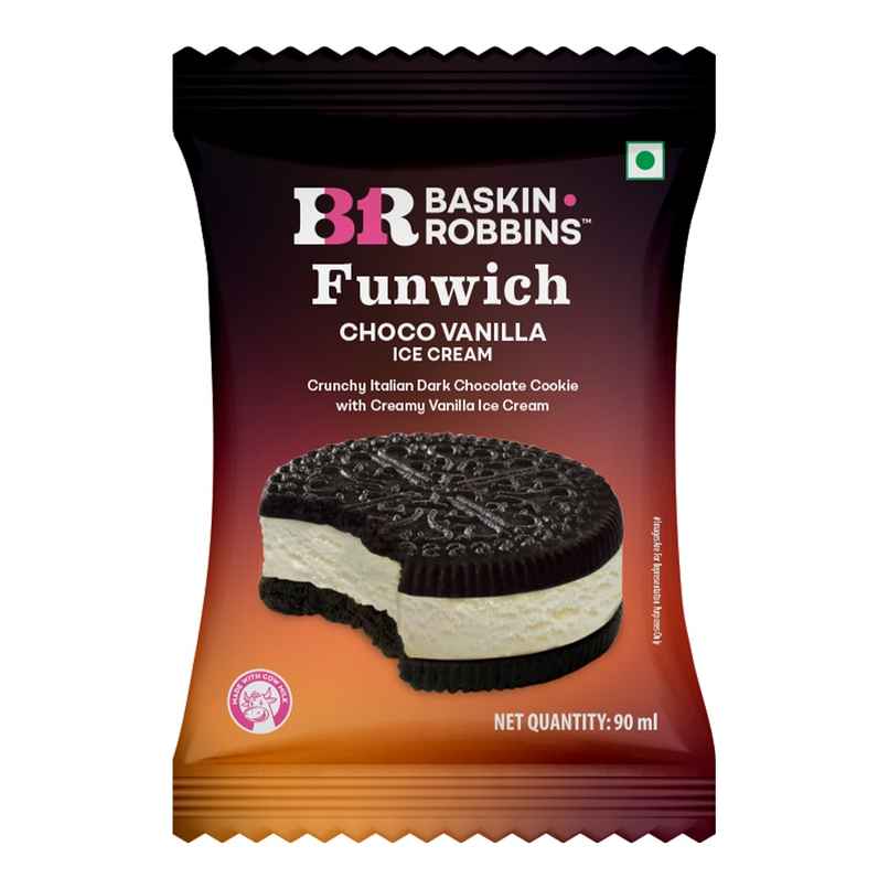 Baskin Robbins Funwich Choco Vanilla Ice Cream Sandwich