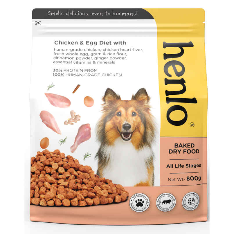 Henlo Chicken & Egg Baked Dry Dog Food for Adult Dogs & Puppies |Adult Dog Food |Pet |Puppy Food