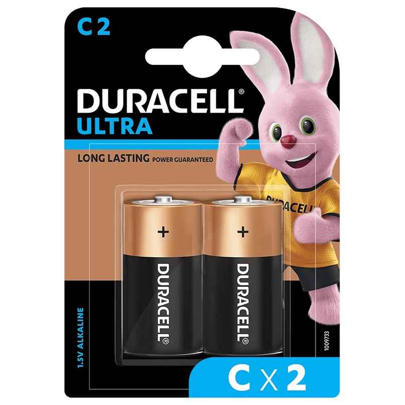 Duracell 1.5V Ultra Alkaline C2 Batteries |Pack of 2