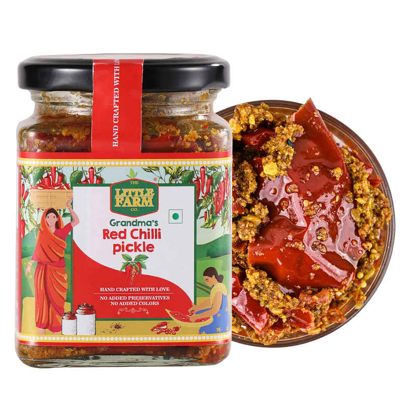 The Little Farm Co. Red Chilli Pickle Achaar | No Added Preservatives