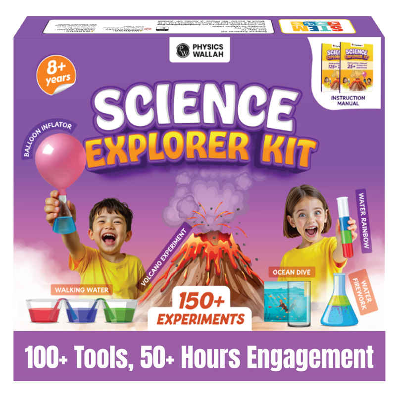 Physics Wallah Curious Jr 150+ Experiments Science Explorer Kit | Multicolor