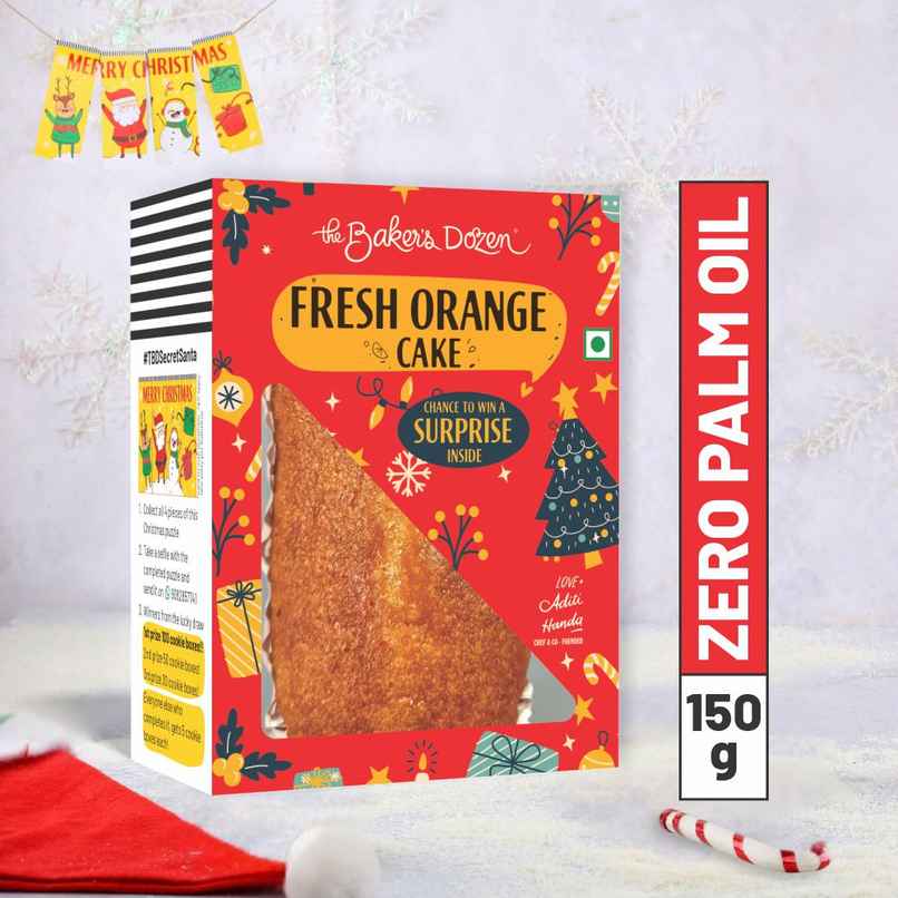 The Baker's Dozen Handmade Fresh Orange Cake |Eggless Cake | Tea Cake | Made with Fresh Orange Juice