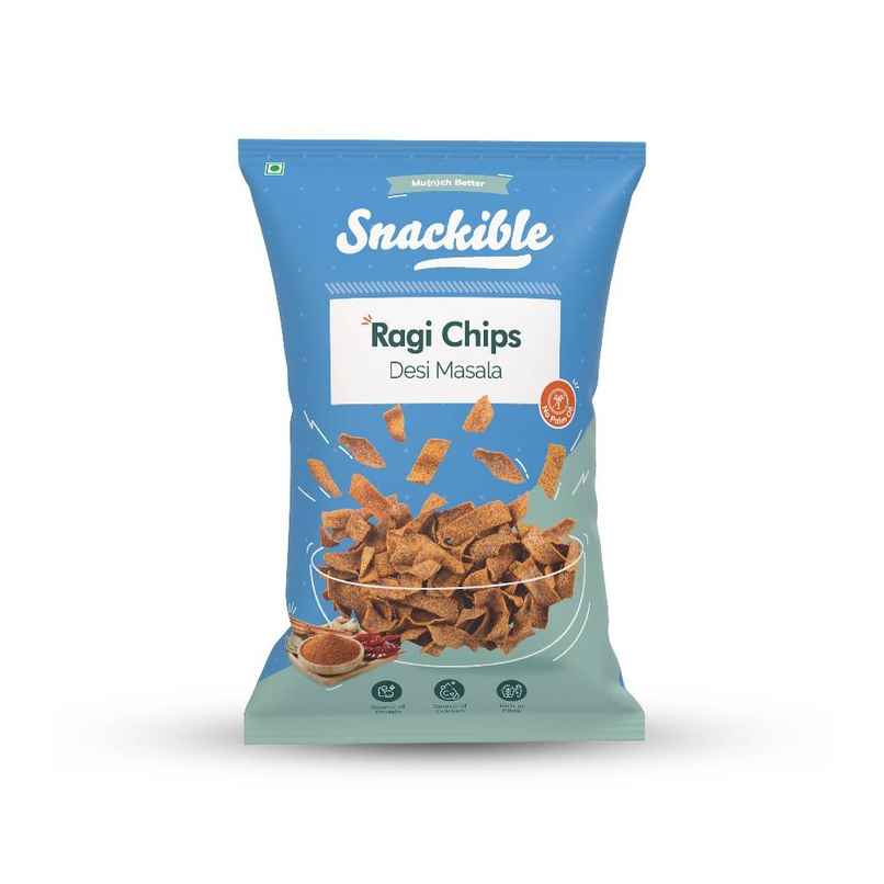 Snackible Desi Masala Ragi Chips | High Fibre