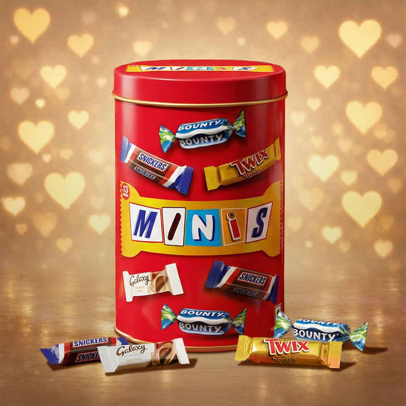 Snickers Best of Minis Assorted Valentine Chocolate Tin
