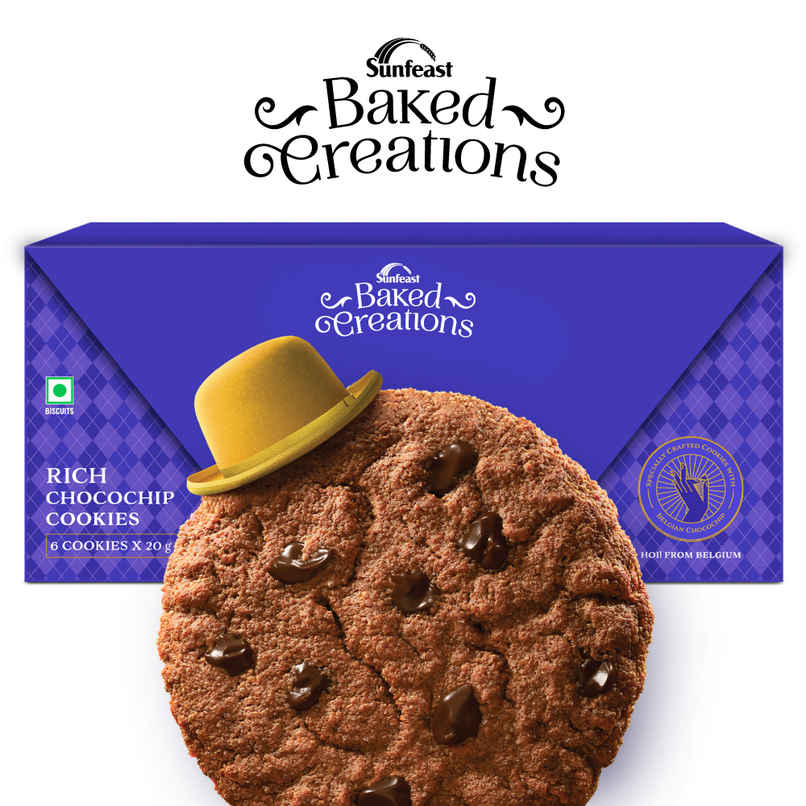 Rich Chocochip Cookies Crafted with Belgian Chocochips by Sunfeast Baked Creations