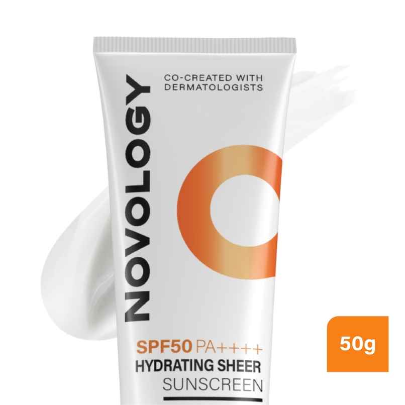 Novology SPF 50 PA++++ Hydrating Sheer Sunscreen | No White Cast Broad Spectrum Protection Novology SPF 50 PA++++ Hydrating Sheer Sunscreen | No White Cast Broad Spectrum Protection