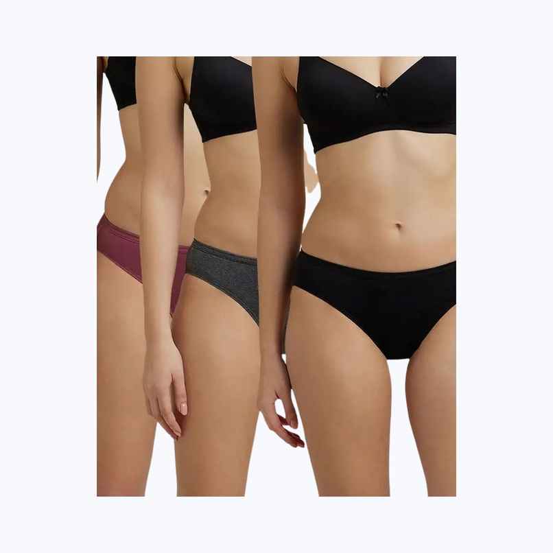 Jockey 1410 Women's Super Combed Cotton Underwear Bikini Panty|PO3 | Multicolor Dark assorted-XL