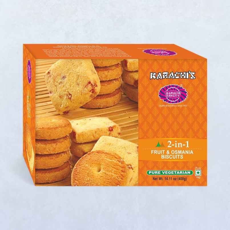 Karachi Bakery 2 in 1 Fruit & Osmania Biscuits