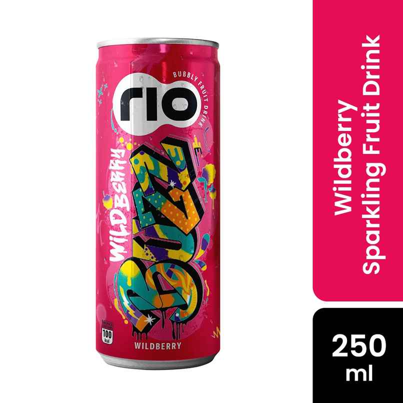 RIO WildBerry Bubbly Fruit Drink Can | Sweet & Fizzy