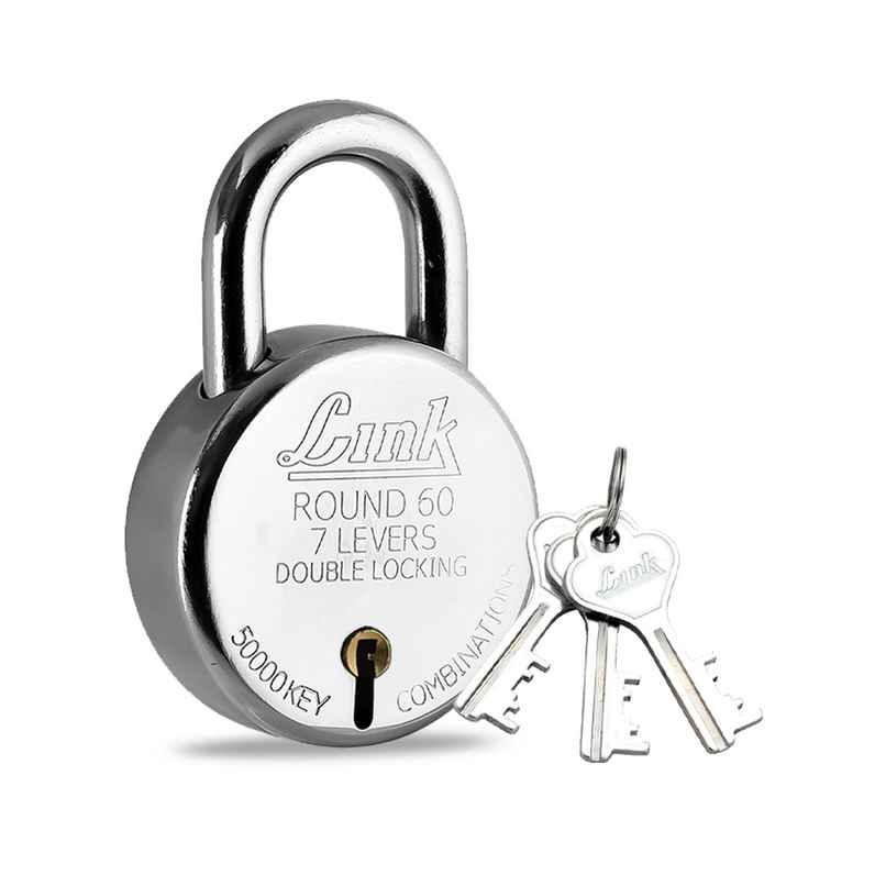 Link Stainless steel New Round 60 mm Padlock