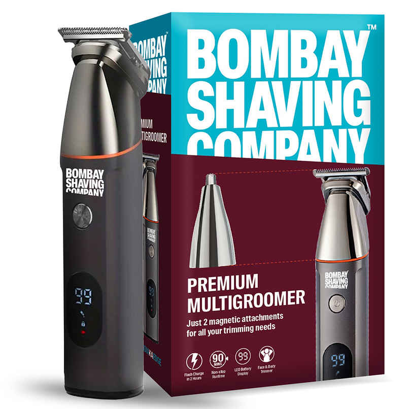 Bombay Shaving Company Body Trimmer For Men | Beard, Body, Nose & Ears Attachments | Multi Length Setting Combs | IPX6 Waterproof | Premium multi groomer