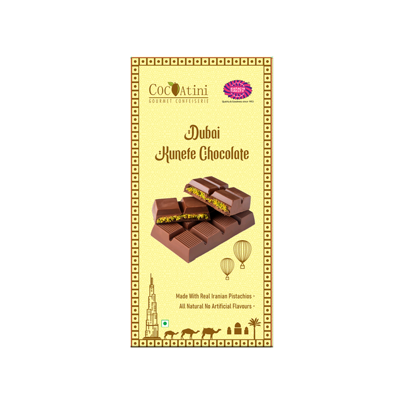 Karachi Bakery Dubai Kunefe/Kunafa Milk Chocolate Bar