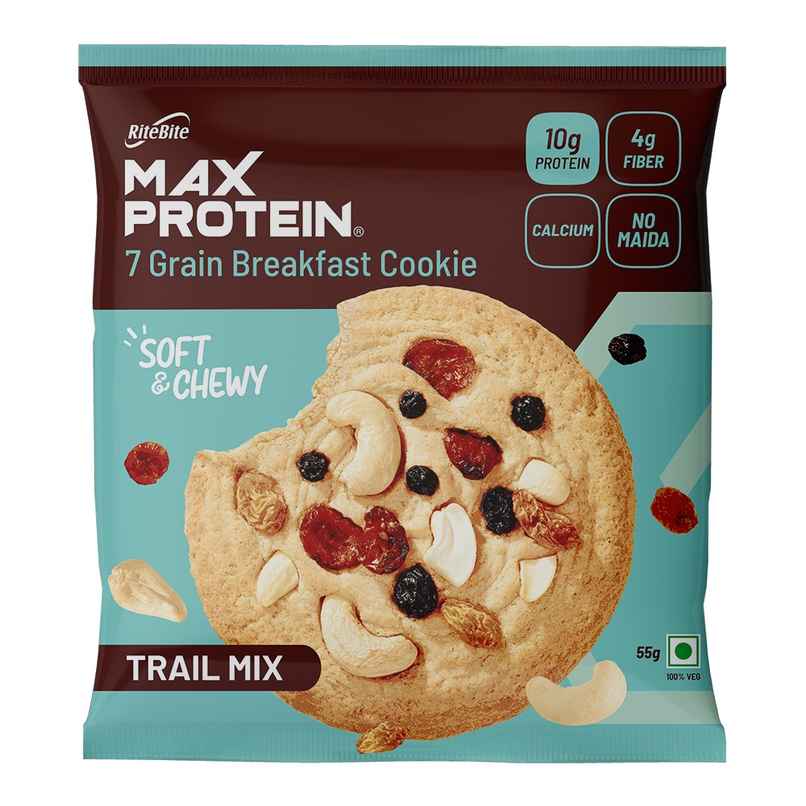 Ritebite Max Protein Cookie Trail Mix, No Maida Multigrain Premium Biscuit Cookies Ritebite Max Protein Cookie Trail Mix, No Maida Multigrain Premium Biscuit Cookies