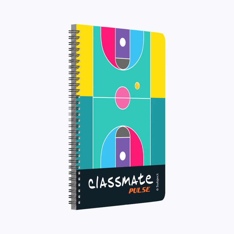 Classmate Pulse Spiral Notebook - A5 Size (240 x 180 mm), 300 Pages, Unruled - Assorted