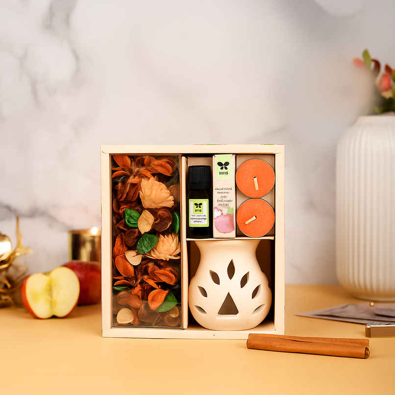 IRIS Apple Cinnamon Vaporiser Fragrance Gift With Potpouri And Oil IRIS Apple Cinnamon Vaporiser Fragrance Gift With Potpouri And Oil