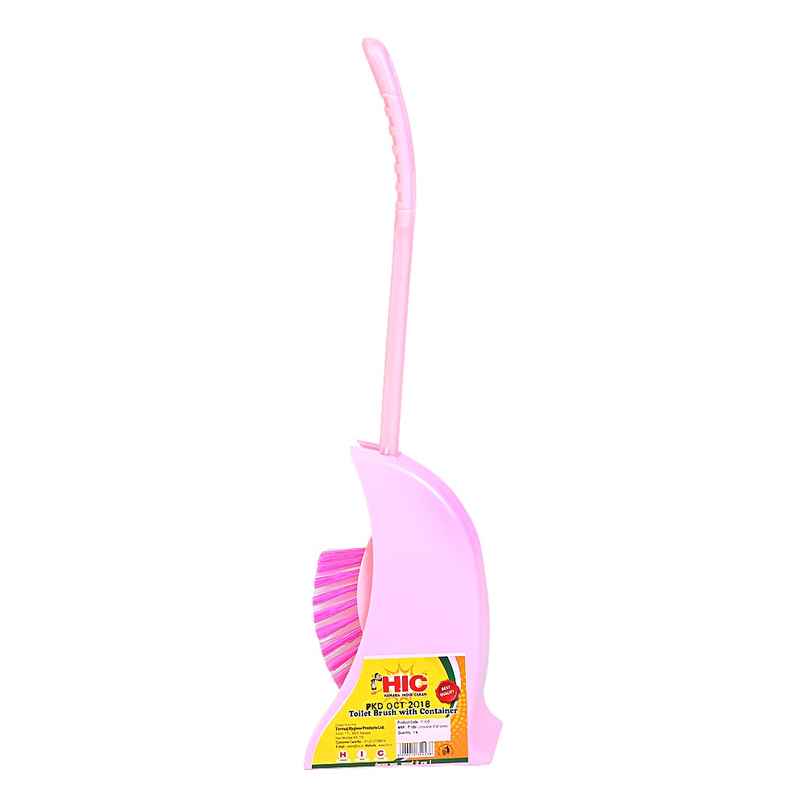 HIC Toilet Brush With Container (Colour May Vary)