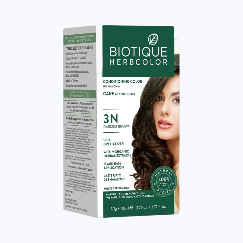 Biotique Bio Herbcolor Conditioning Hair Color Darkest Brown Biotique Bio Herbcolor Conditioning Hair Color Darkest Brown