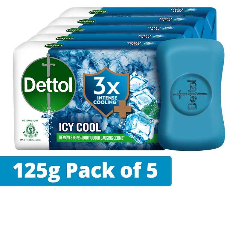 Dettol Icy Cool Bathing Soap Bar with 3X intense cooling