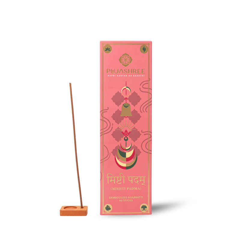 Pujashree Bambooless Agarbatti Mishti Padma | 8 Inches