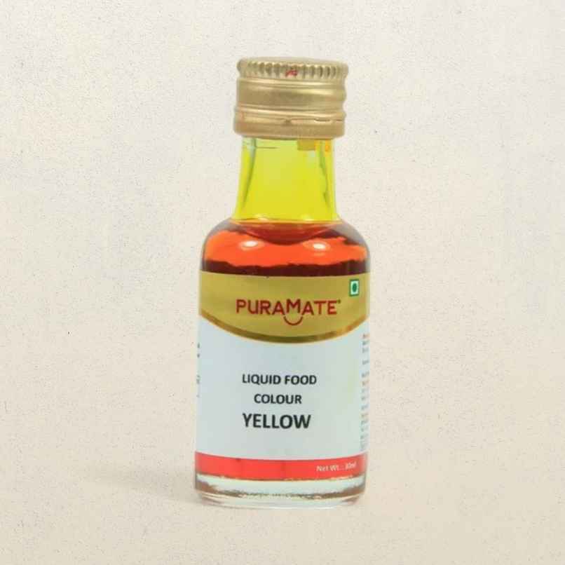Puramate Liquid Food Colour- Yellow | Baking Ingredient