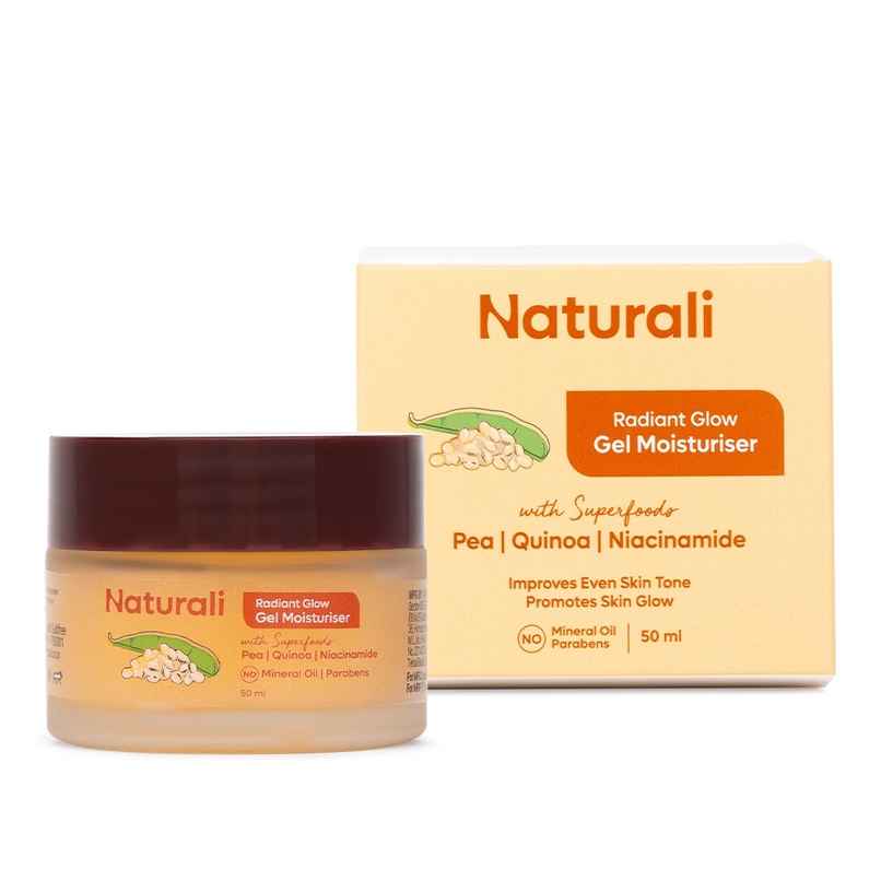 Naturali Radiant Glow Gel Moisturiser With Pea Quinoa & Niacinamide Naturali Radiant Glow Gel Moisturiser With Pea Quinoa & Niacinamide