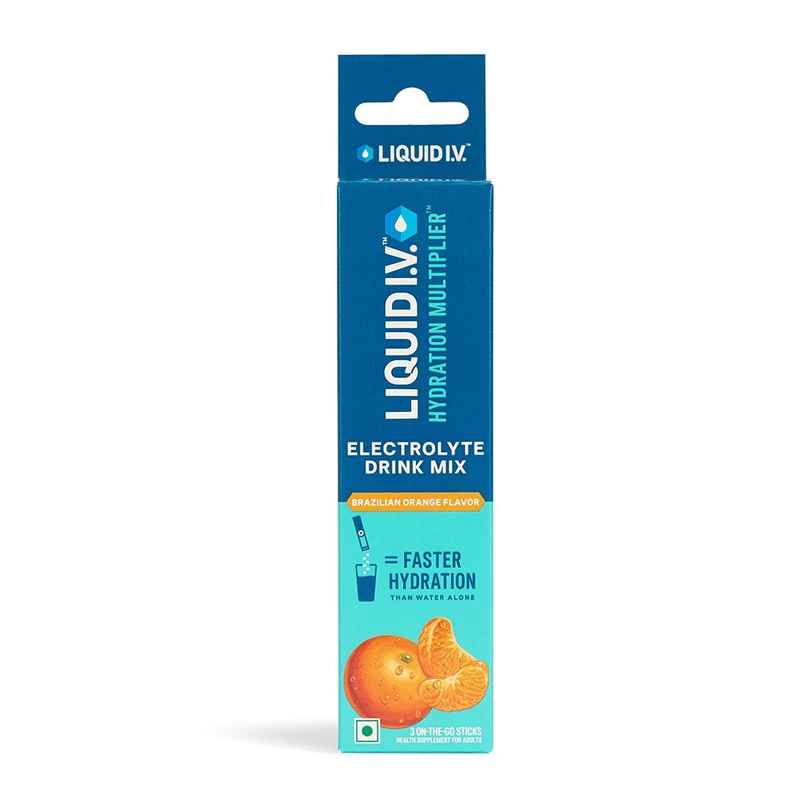 Liquid I.V. Hydration Multiplier | Brazilian Orange | 3 Sticks | Hydration Drink Mix