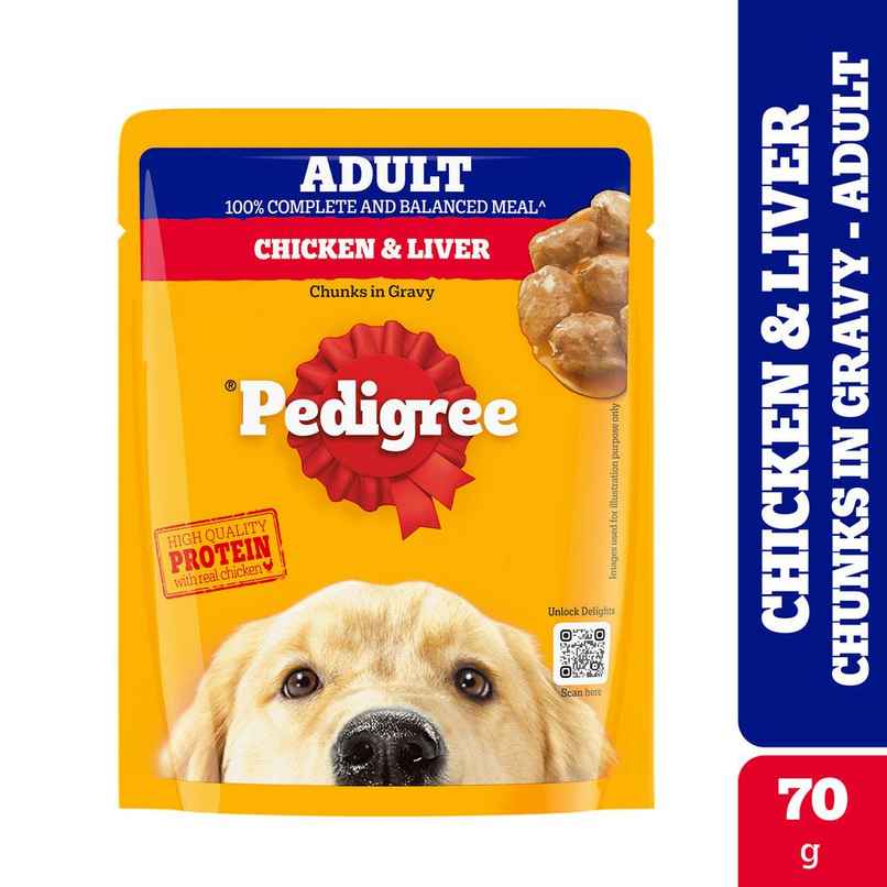 Pedigree Adult Chicken & Liver Chunks In Gravy Wet Dog Food Pedigree Adult Chicken & Liver Chunks In Gravy Wet Dog Food