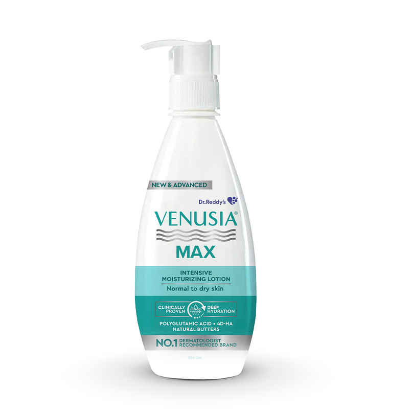 Venusia Max Intensive Moisturizing Lotion with 4D Hyaluronic+Polyglutamic Acid | Normal to Dry Skin Venusia Max Intensive Moisturizing Lotion with 4D Hyaluronic+Polyglutamic Acid | Normal to Dry Skin