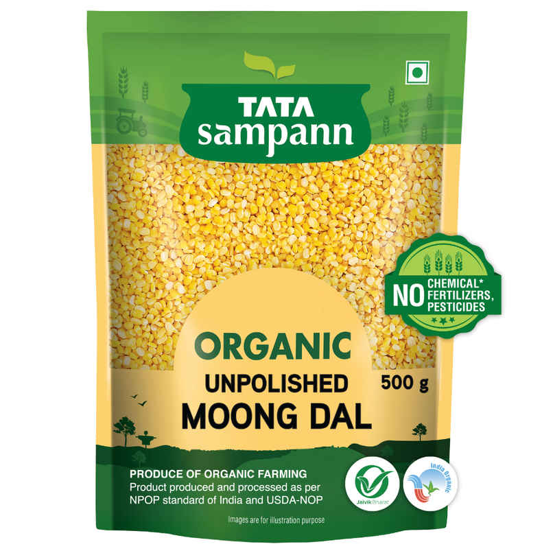 Tata Sampann Organic Unpolished Moong Dal