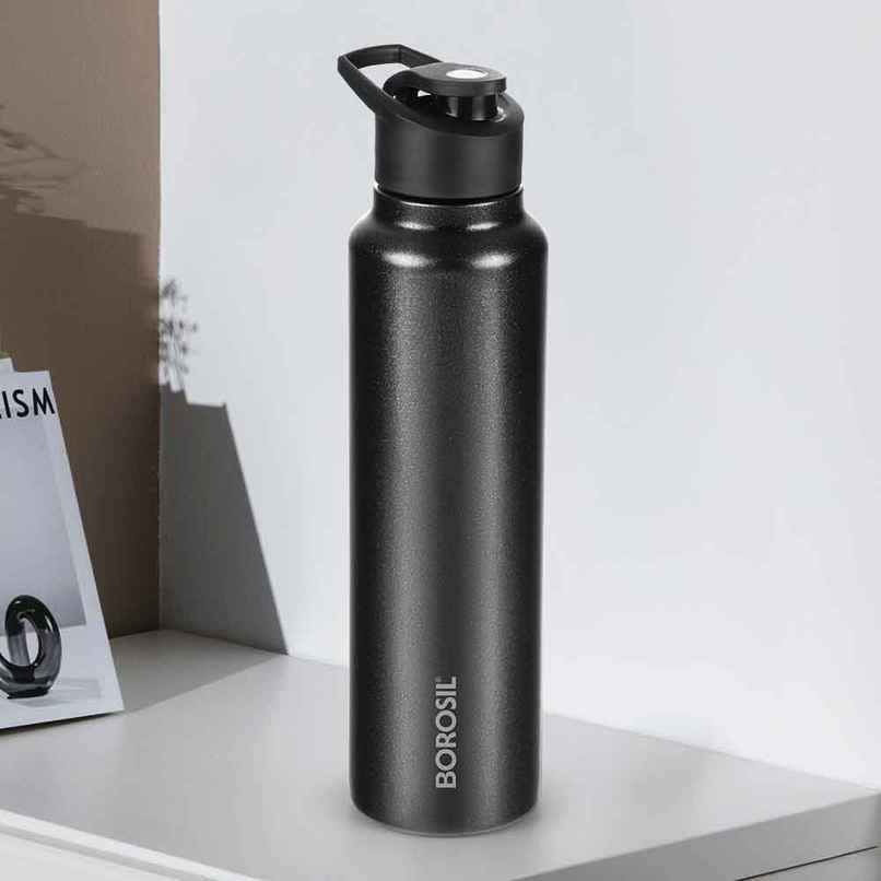 Borosil Sipfresh BIS Approved Single Wall Stainless Steel Water Bottle | Galaxy | 840 ml