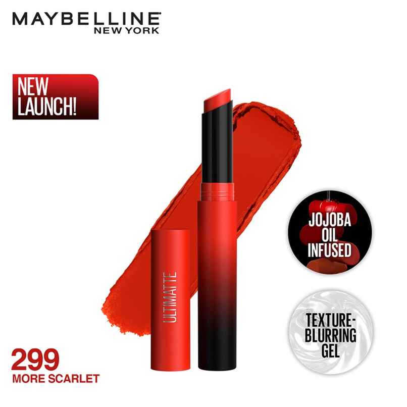 Maybelline New York Color Sensational Ultimattes Lipstick - 299 More Scarlet Maybelline New York Color Sensational Ultimattes Lipstick - 299 More Scarlet