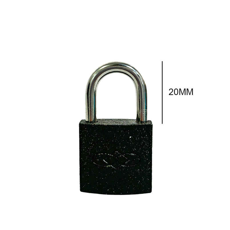 Chrome 20Mm Pad Lock Black Chrome 20Mm Pad Lock Black