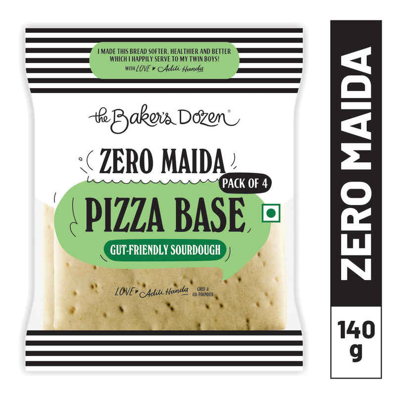 The Baker's Dozen Zero Maida Pizza Base No Palm Oil No Preservative 100% Wholewheat