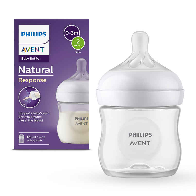 Philips Avent Natural Baby Feeding Bottle | 0m+ | 125ml | Pack of 1 | SCY900/01