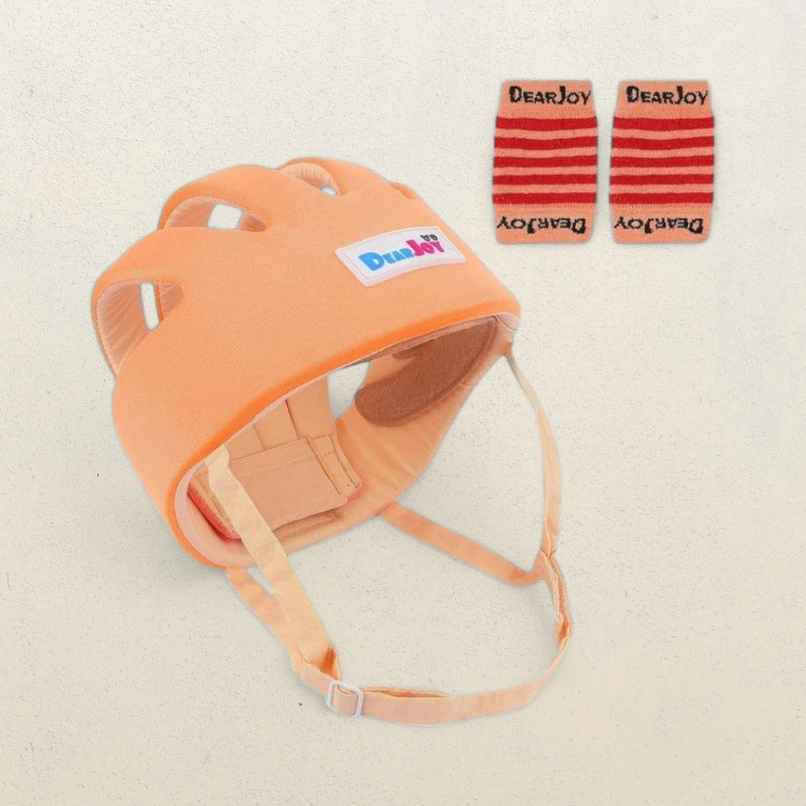 DearJoy Baby Safety Helmet & Kneepads - Orange