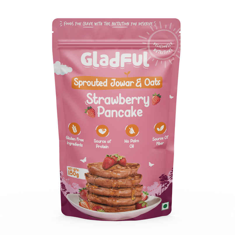 Gladful Strawberry Pancake Jowar and Oats Mix